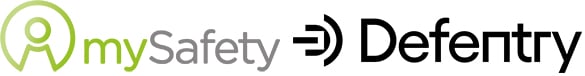 Mysafety insurance and Defentry logotypes next to each other